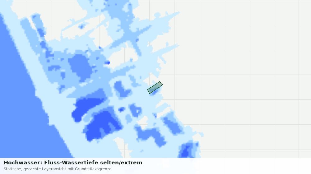 Statische Kartenansicht: Hochwasser: Fluss-Wassertiefe selten/extrem