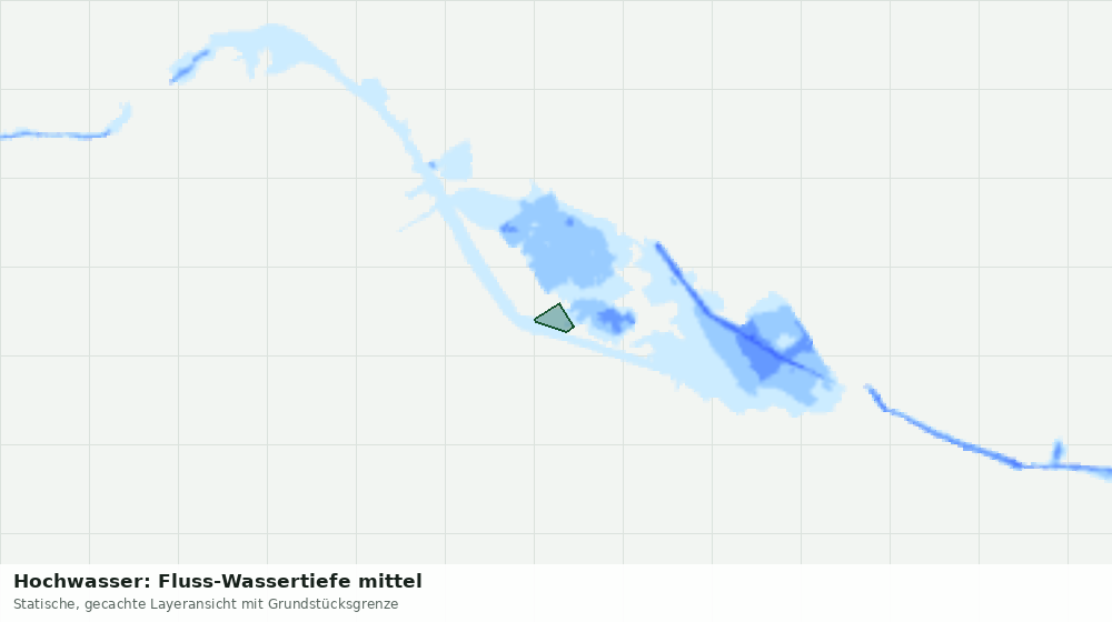 Statische Kartenansicht: Hochwasser: Fluss-Wassertiefe mittel