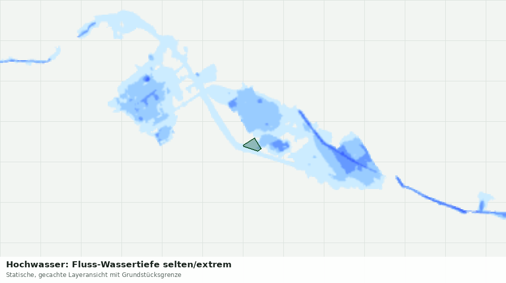 Statische Kartenansicht: Hochwasser: Fluss-Wassertiefe selten/extrem