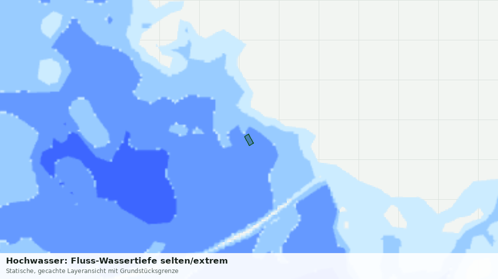 Statische Kartenansicht: Hochwasser: Fluss-Wassertiefe selten/extrem