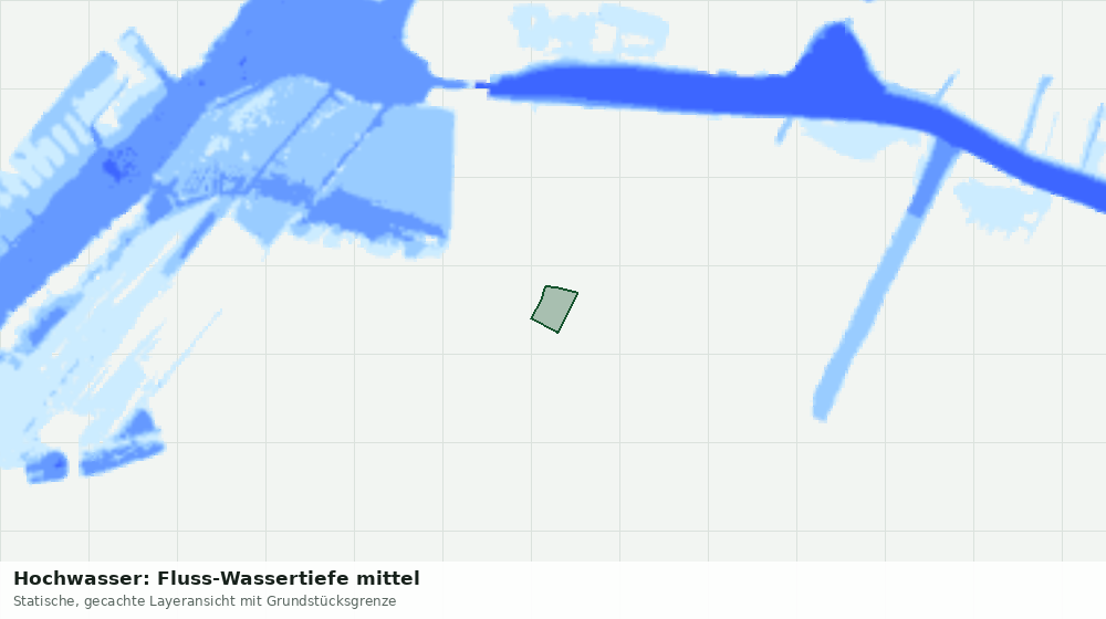 Statische Kartenansicht: Hochwasser: Fluss-Wassertiefe mittel