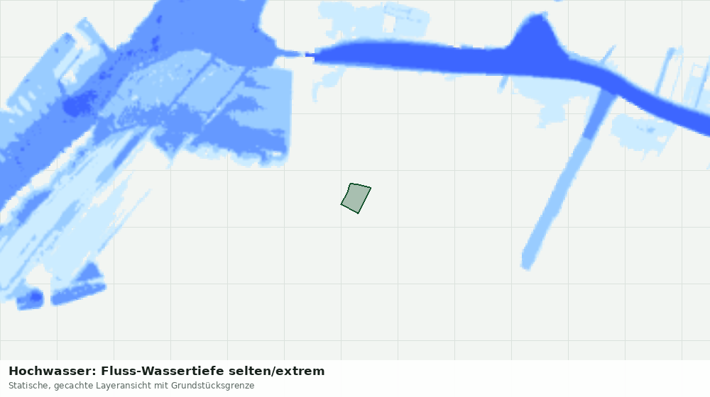 Statische Kartenansicht: Hochwasser: Fluss-Wassertiefe selten/extrem