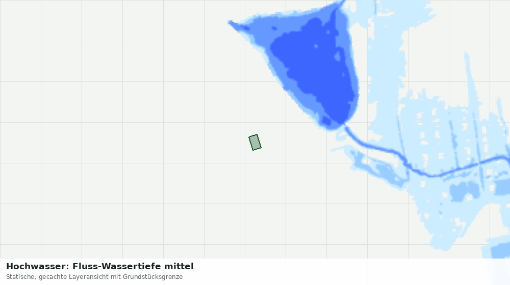 Statische Kartenansicht: Hochwasser: Fluss-Wassertiefe mittel