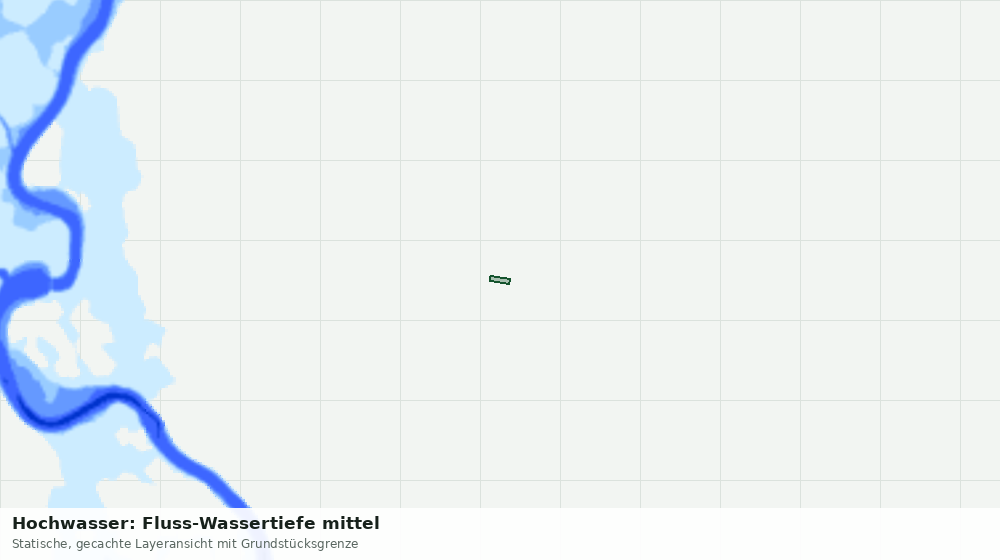 Statische Kartenansicht: Hochwasser: Fluss-Wassertiefe mittel