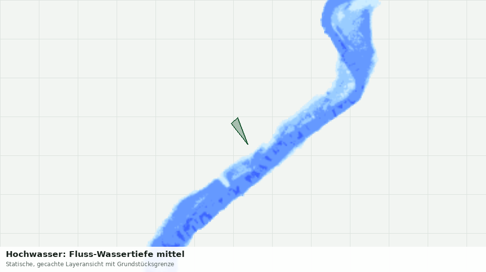 Statische Kartenansicht: Hochwasser: Fluss-Wassertiefe mittel