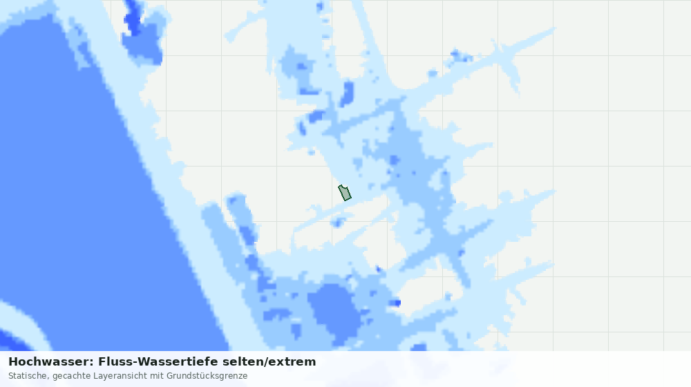 Statische Kartenansicht: Hochwasser: Fluss-Wassertiefe selten/extrem