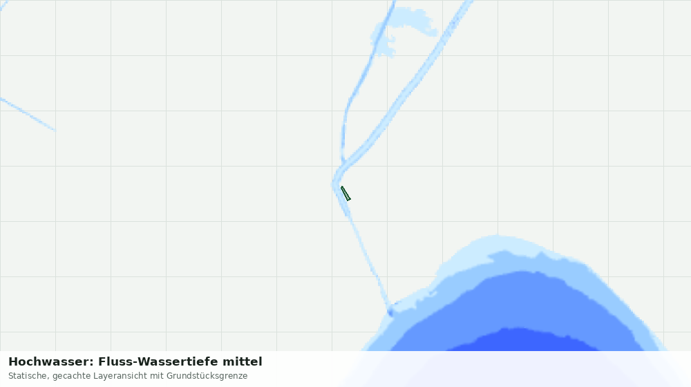 Statische Kartenansicht: Hochwasser: Fluss-Wassertiefe mittel