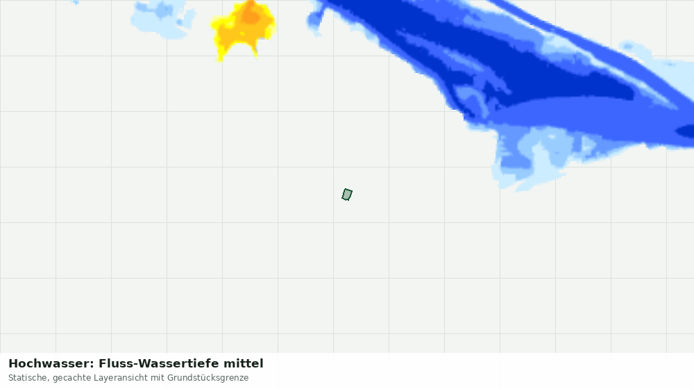 Statische Kartenansicht: Hochwasser: Fluss-Wassertiefe mittel
