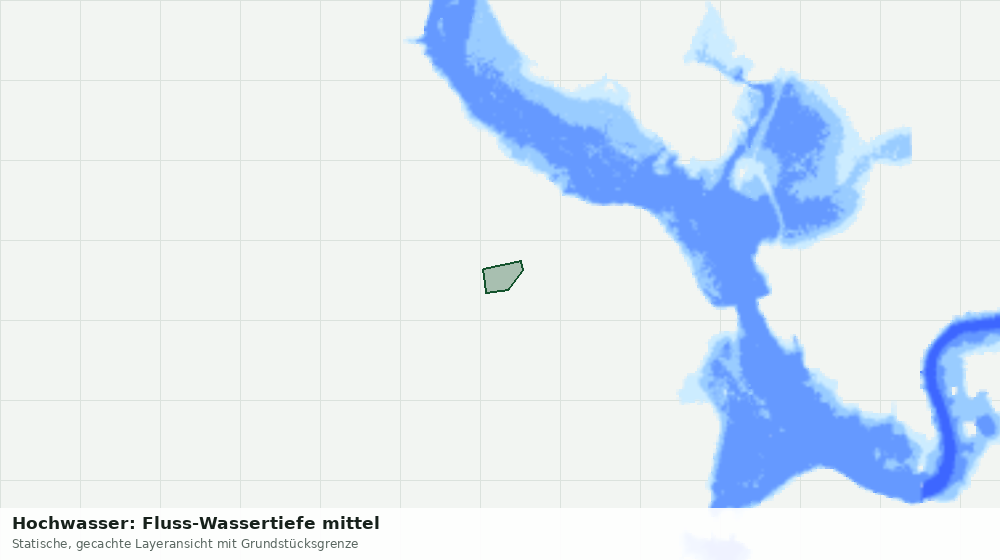 Statische Kartenansicht: Hochwasser: Fluss-Wassertiefe mittel