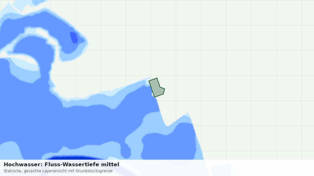 Statische Kartenansicht: Hochwasser: Fluss-Wassertiefe mittel