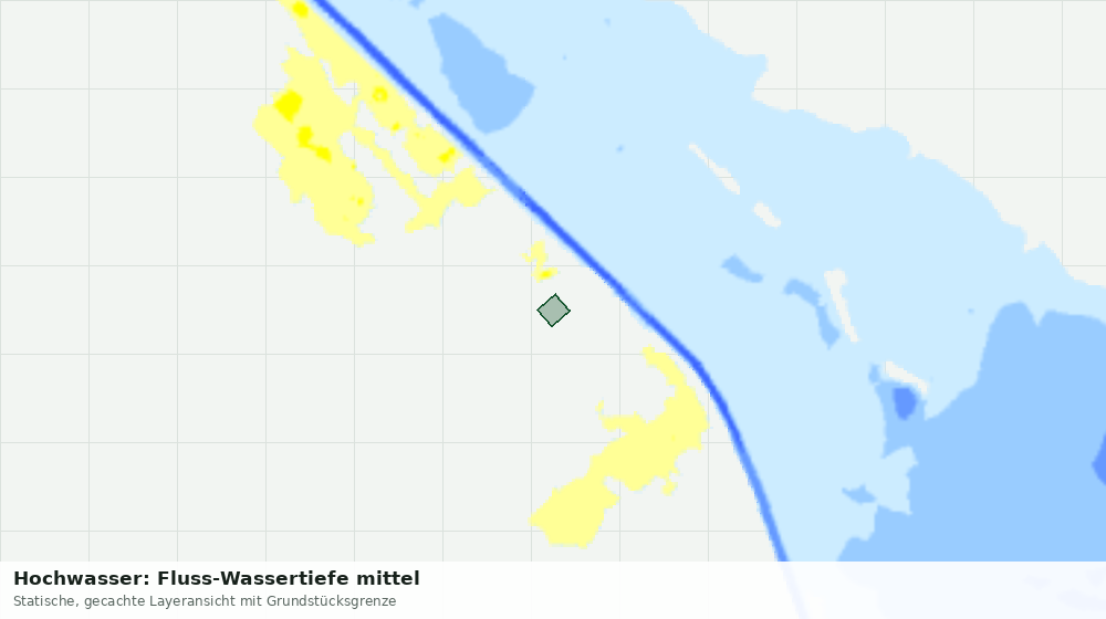 Statische Kartenansicht: Hochwasser: Fluss-Wassertiefe mittel