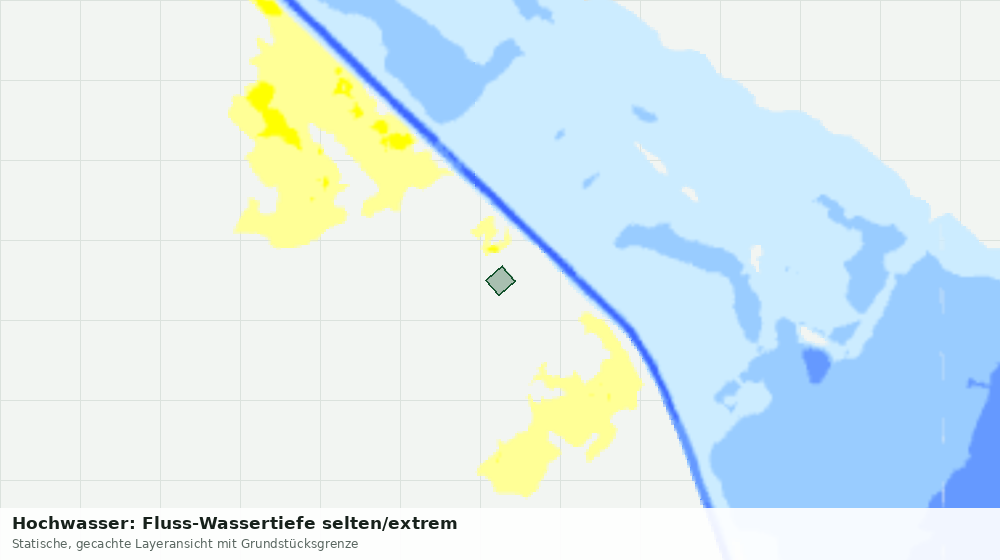 Statische Kartenansicht: Hochwasser: Fluss-Wassertiefe selten/extrem