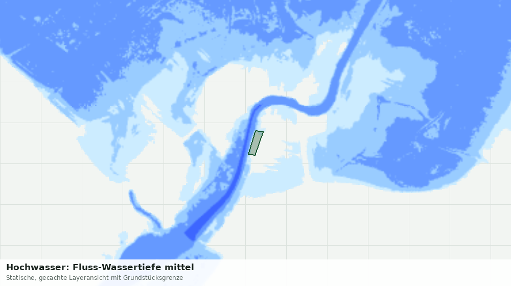 Statische Kartenansicht: Hochwasser: Fluss-Wassertiefe mittel