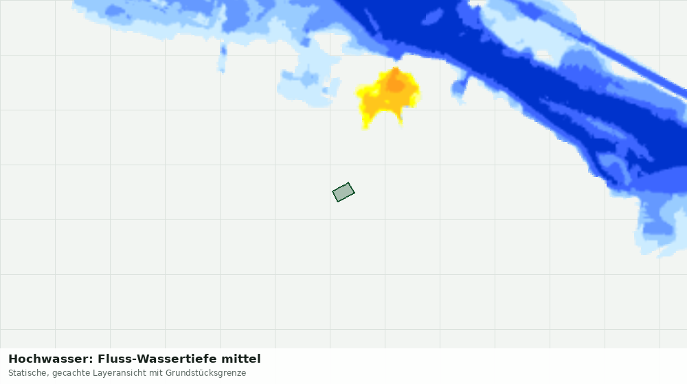 Statische Kartenansicht: Hochwasser: Fluss-Wassertiefe mittel