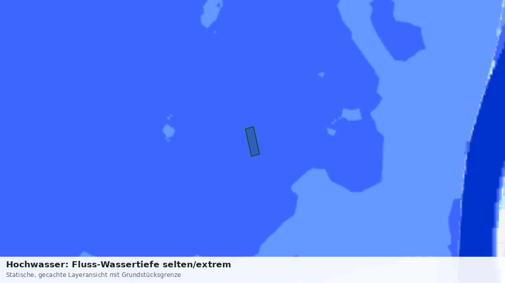Statische Kartenansicht: Hochwasser: Fluss-Wassertiefe selten/extrem