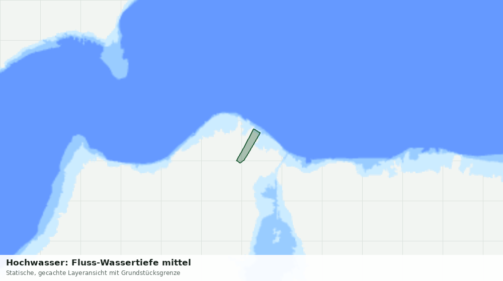 Statische Kartenansicht: Hochwasser: Fluss-Wassertiefe mittel