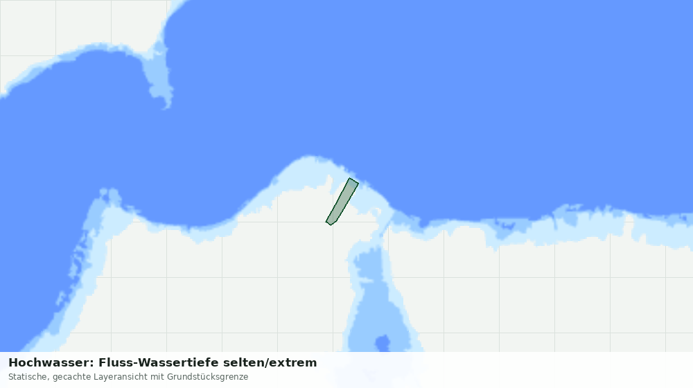 Statische Kartenansicht: Hochwasser: Fluss-Wassertiefe selten/extrem