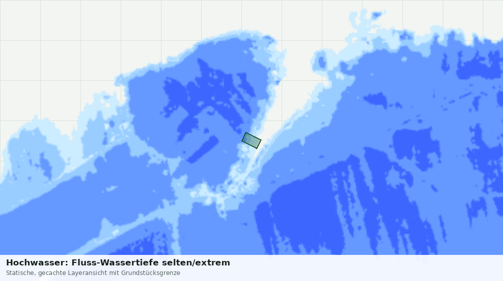 Statische Kartenansicht: Hochwasser: Fluss-Wassertiefe selten/extrem
