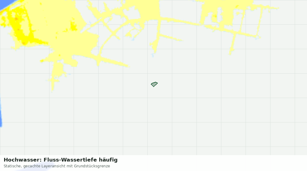 Statische Kartenansicht: Hochwasser: Fluss-Wassertiefe häufig