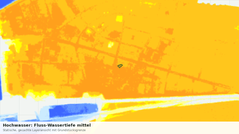 Statische Kartenansicht: Hochwasser: Fluss-Wassertiefe mittel