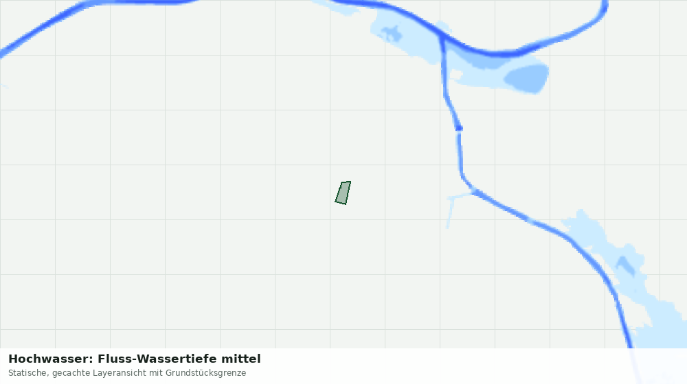 Statische Kartenansicht: Hochwasser: Fluss-Wassertiefe mittel