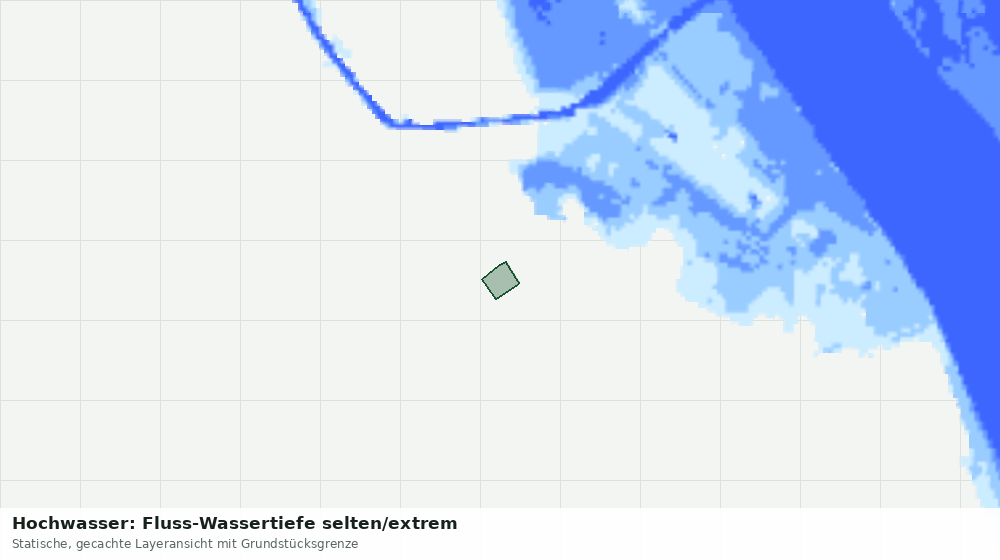 Statische Kartenansicht: Hochwasser: Fluss-Wassertiefe selten/extrem