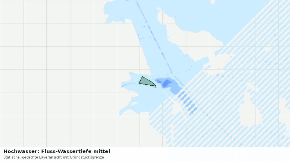 Statische Kartenansicht: Hochwasser: Fluss-Wassertiefe mittel