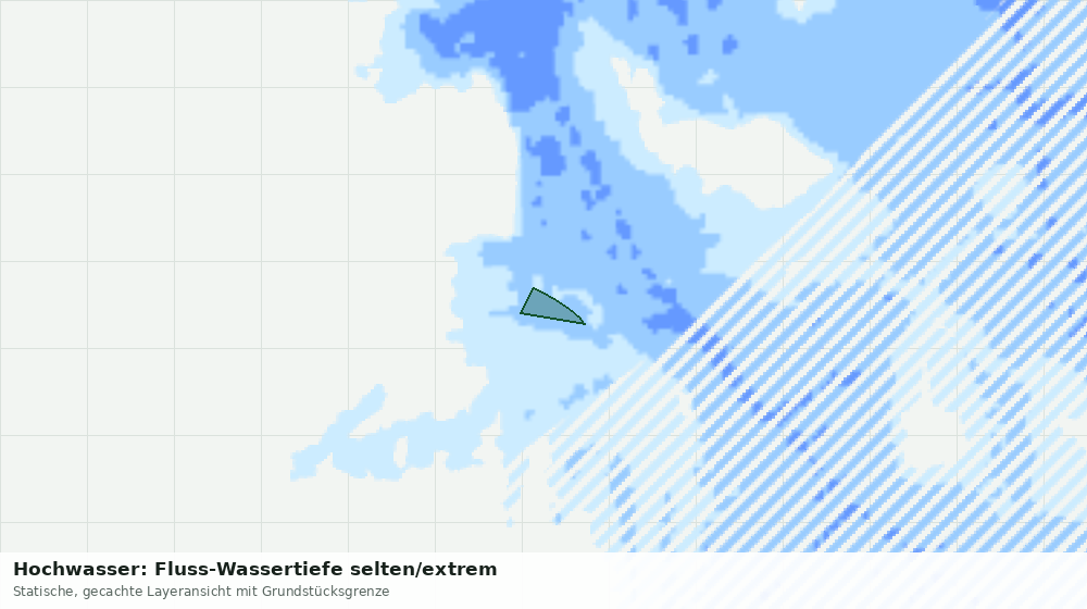 Statische Kartenansicht: Hochwasser: Fluss-Wassertiefe selten/extrem