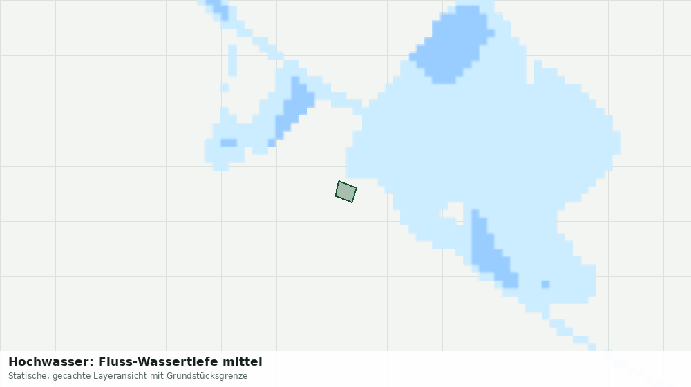 Statische Kartenansicht: Hochwasser: Fluss-Wassertiefe mittel