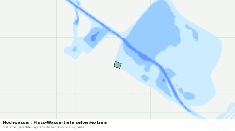 Statische Kartenansicht: Hochwasser: Fluss-Wassertiefe selten/extrem