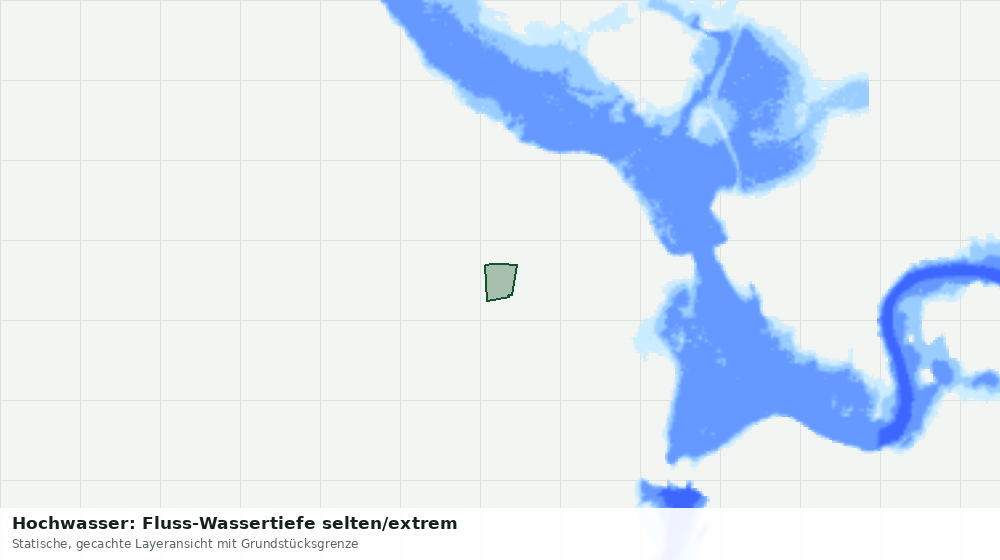 Statische Kartenansicht: Hochwasser: Fluss-Wassertiefe selten/extrem