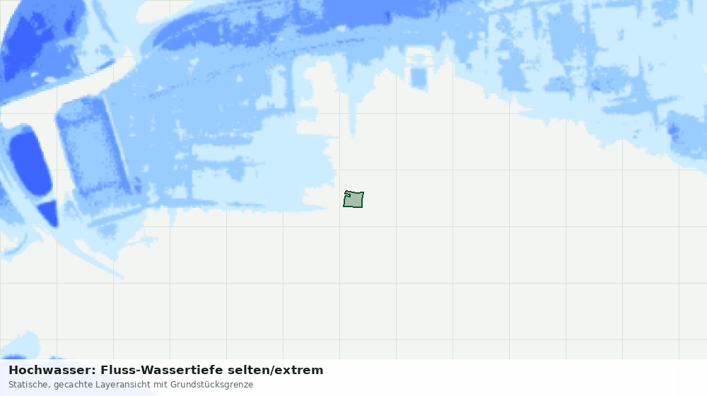 Statische Kartenansicht: Hochwasser: Fluss-Wassertiefe selten/extrem
