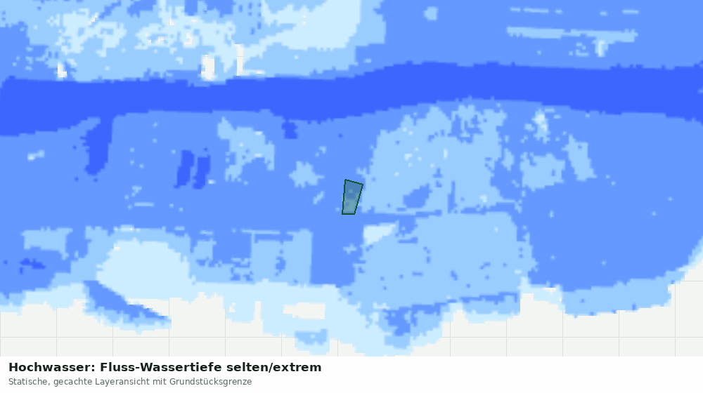 Statische Kartenansicht: Hochwasser: Fluss-Wassertiefe selten/extrem