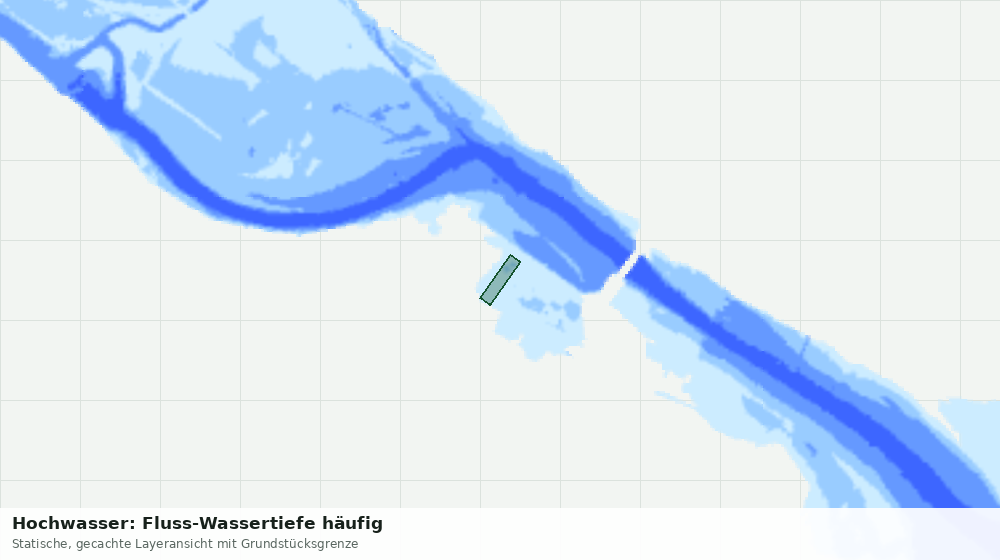 Statische Kartenansicht: Hochwasser: Fluss-Wassertiefe häufig