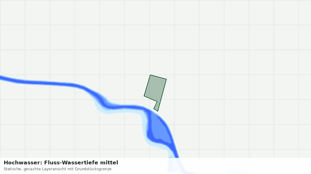 Statische Kartenansicht: Hochwasser: Fluss-Wassertiefe mittel