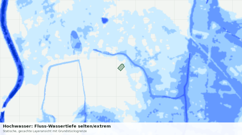 Statische Kartenansicht: Hochwasser: Fluss-Wassertiefe selten/extrem