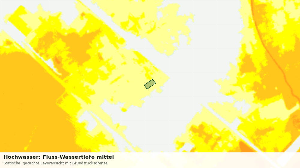 Statische Kartenansicht: Hochwasser: Fluss-Wassertiefe mittel