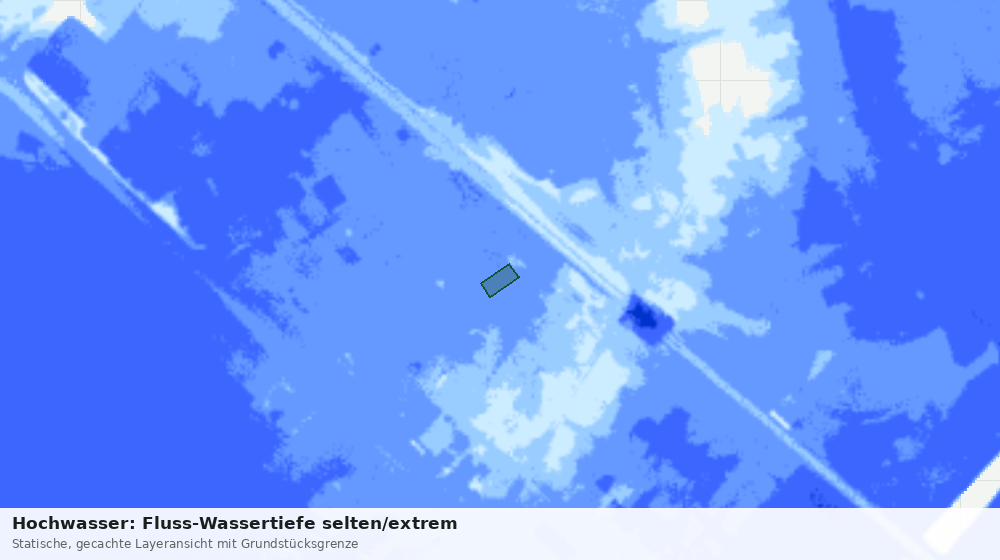 Statische Kartenansicht: Hochwasser: Fluss-Wassertiefe selten/extrem