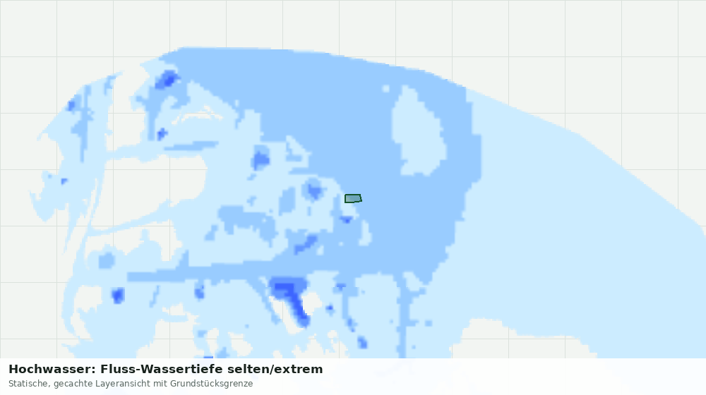 Statische Kartenansicht: Hochwasser: Fluss-Wassertiefe selten/extrem