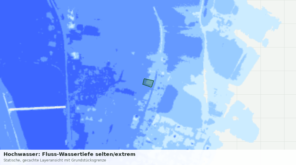 Statische Kartenansicht: Hochwasser: Fluss-Wassertiefe selten/extrem