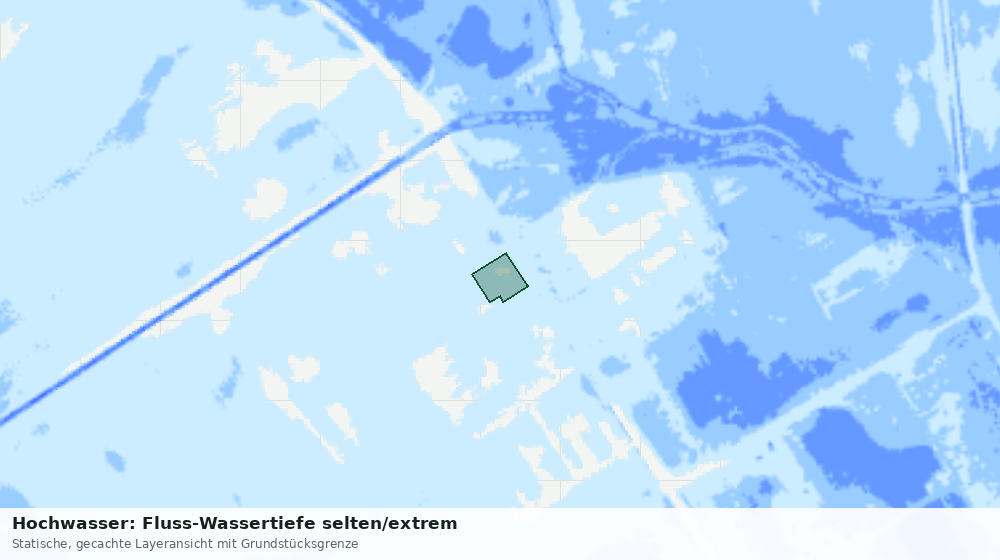 Statische Kartenansicht: Hochwasser: Fluss-Wassertiefe selten/extrem