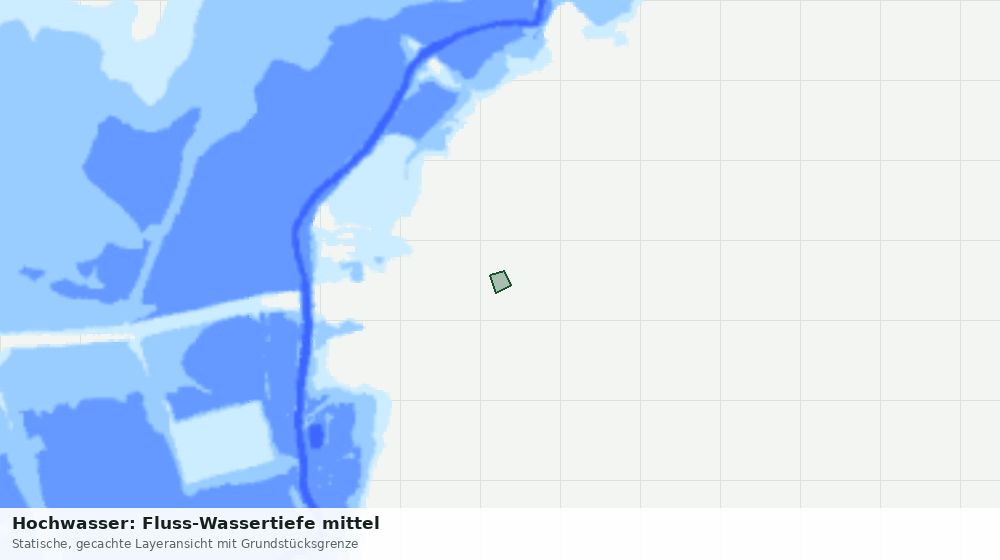 Statische Kartenansicht: Hochwasser: Fluss-Wassertiefe mittel