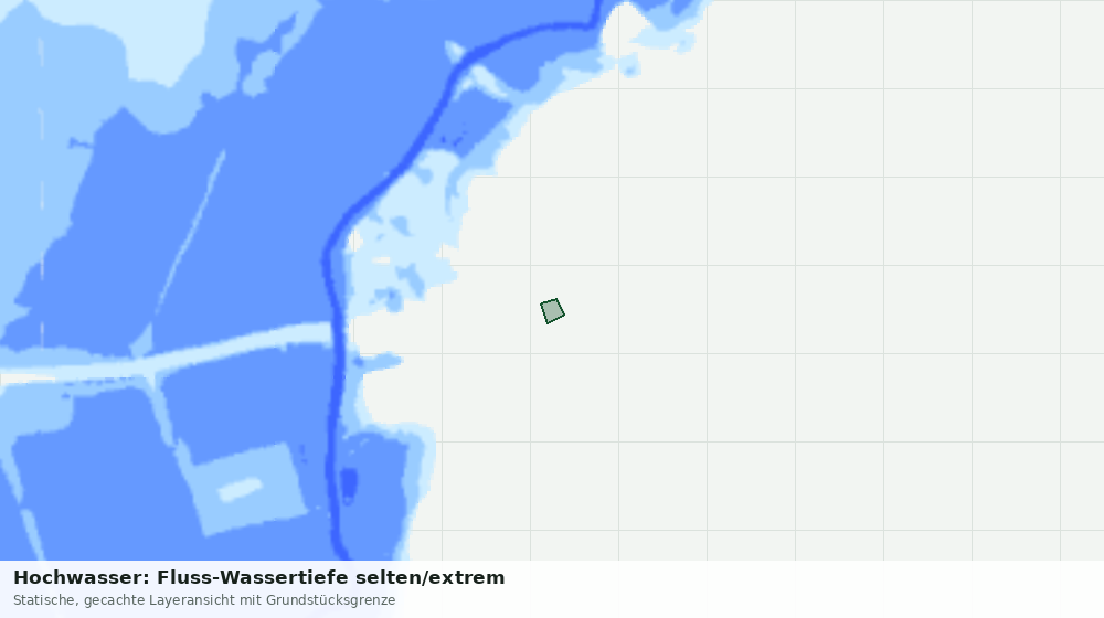 Statische Kartenansicht: Hochwasser: Fluss-Wassertiefe selten/extrem