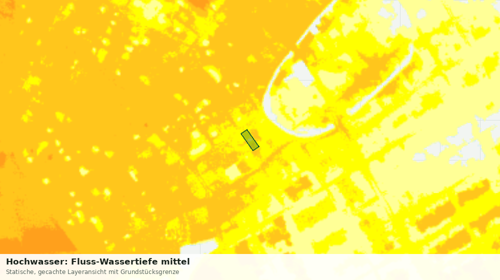 Statische Kartenansicht: Hochwasser: Fluss-Wassertiefe mittel