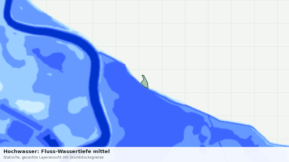 Statische Kartenansicht: Hochwasser: Fluss-Wassertiefe mittel
