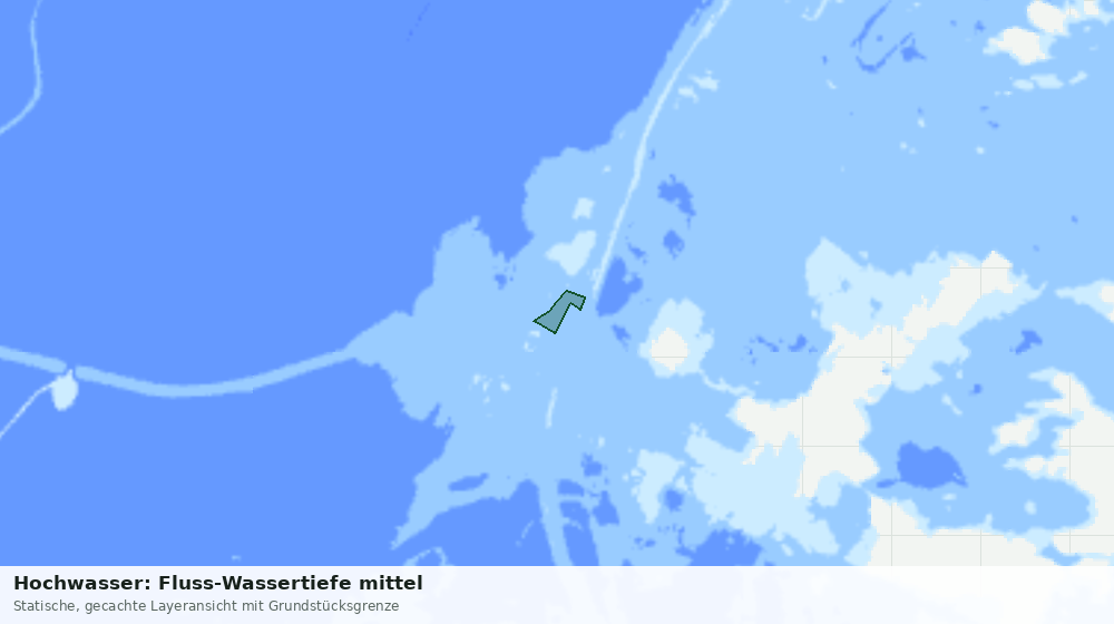 Statische Kartenansicht: Hochwasser: Fluss-Wassertiefe mittel