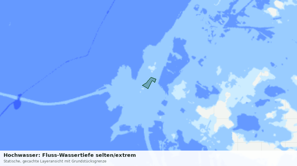 Statische Kartenansicht: Hochwasser: Fluss-Wassertiefe selten/extrem