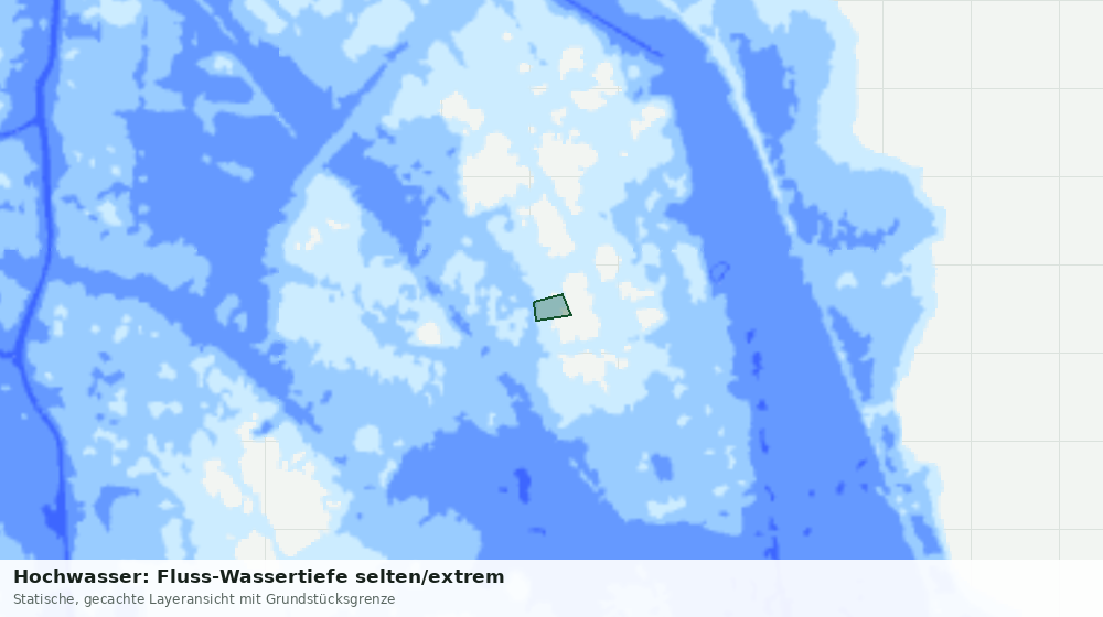Statische Kartenansicht: Hochwasser: Fluss-Wassertiefe selten/extrem