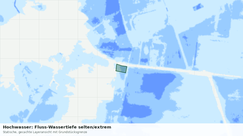Statische Kartenansicht: Hochwasser: Fluss-Wassertiefe selten/extrem