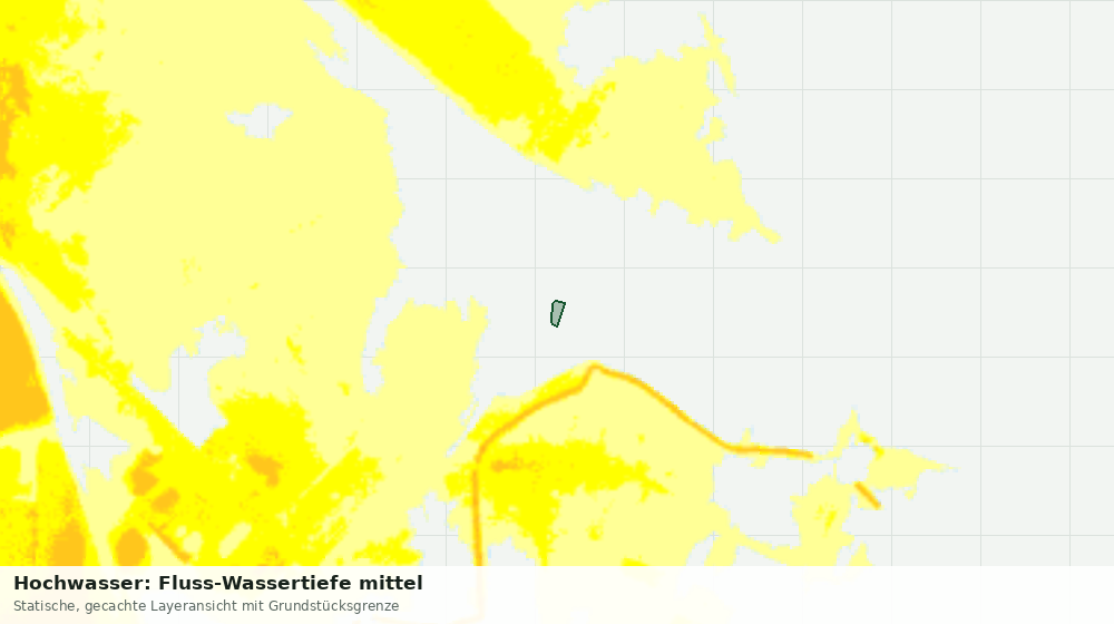 Statische Kartenansicht: Hochwasser: Fluss-Wassertiefe mittel